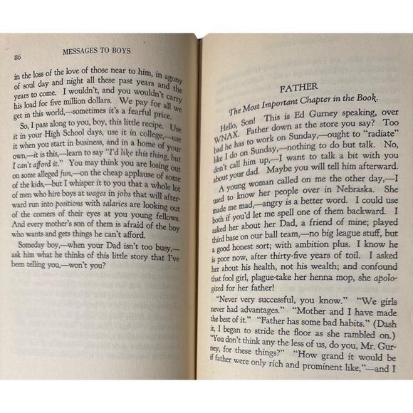 Vintage 1929 Book "Messages To Boys" Radio Friend By E.R. Gurney Morality HC Vtg - Picture 14 of 16